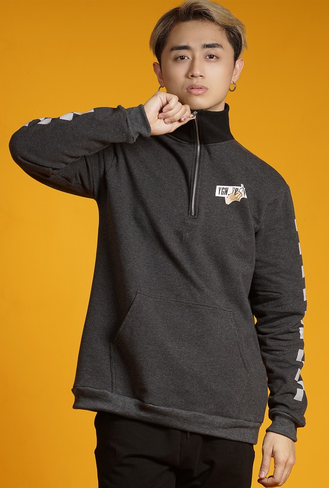 YGN TRAFFIC POLICE ZIP HOODIE BOY (Gray )